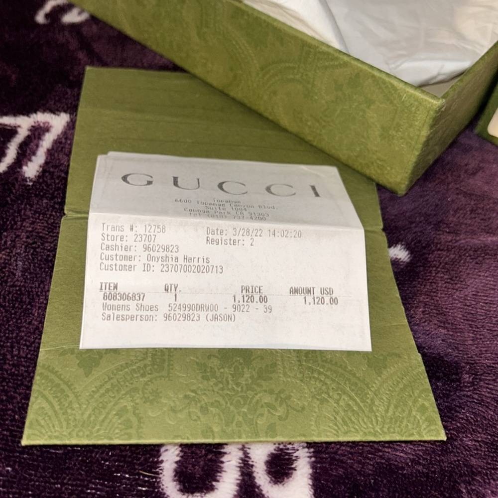 Gucci Rhyton Glitter Emblem Sneaker size 39 Women’s VVHTF - Picture 14 of 16